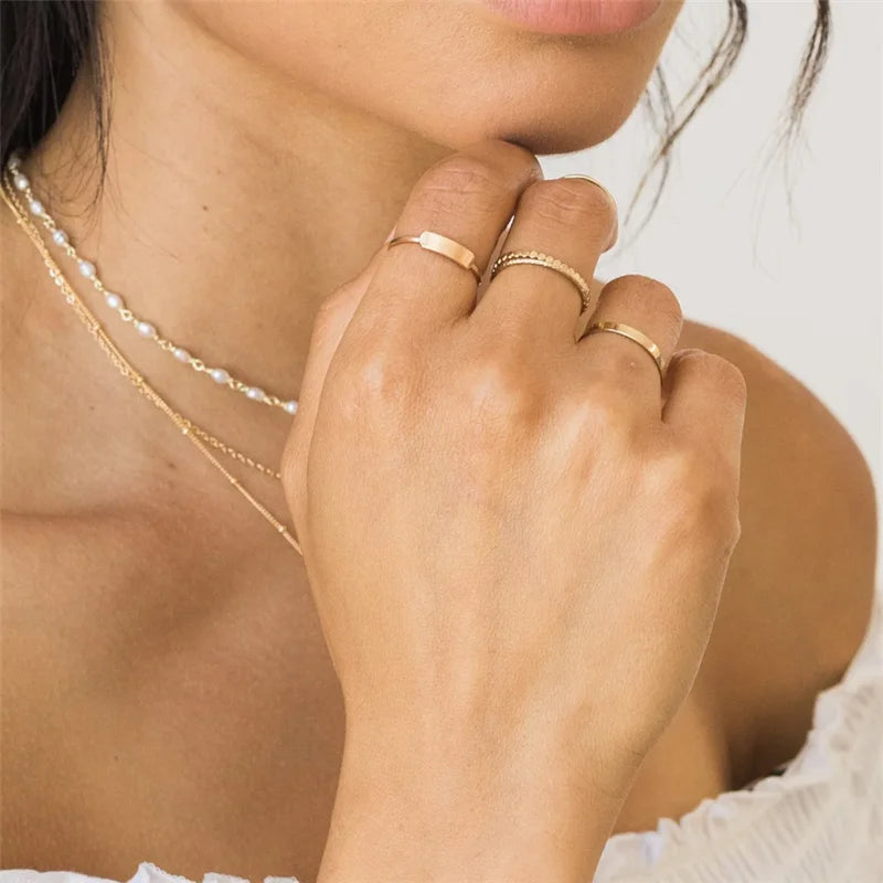 14K Gold Filled Knuckle Ring Boho Gold Jewelry Anillos Mujer Minimalistic Stacking Bohemian Ring for Women Minimalist Ring