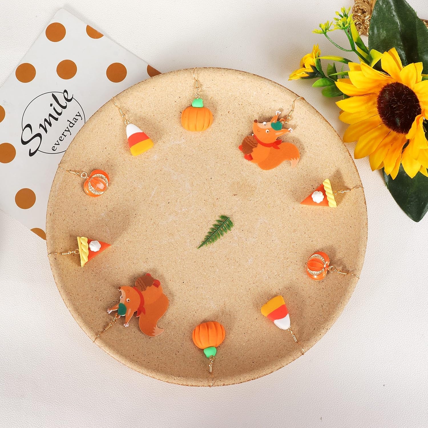 Thanksgiving Fall Earrings for Women Cute Maple Leaf Candy Corn Turkey Pumpkin Earrings Set Autumn Thanksgiving Party Costumes Holiday Jewelry Gifts