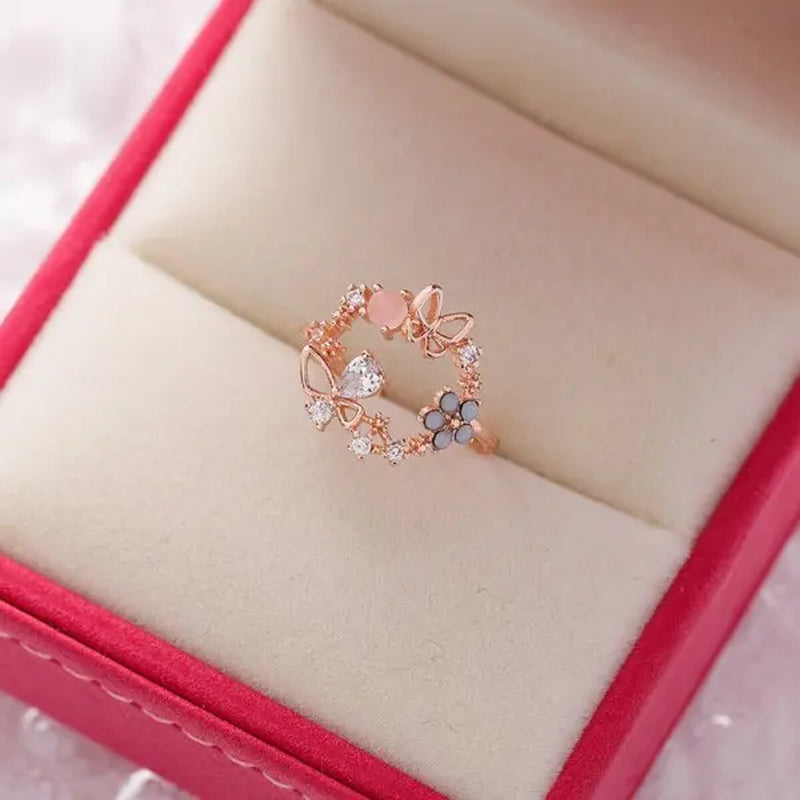 Fashion Silver Color Dancing Moving Butterfly Rings Dainty Insect Minimalist Rings for Women French Jewlery 2022 Trend Anillos