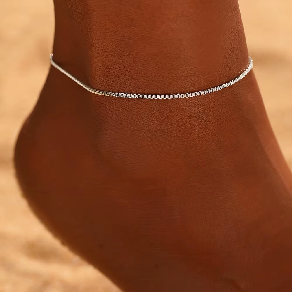 Stainless Steel Anklets Minimalist Popular Design Naked Chain Non-Fading High-Quality Anklet for Women Jewelry Everyday Wear New