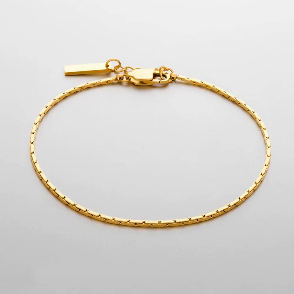 No Color Loss Jewelry Bracelet Minimalist Men'S Stainless Steel Waterproof White Gold Bracelet Wholesale Direct Sale