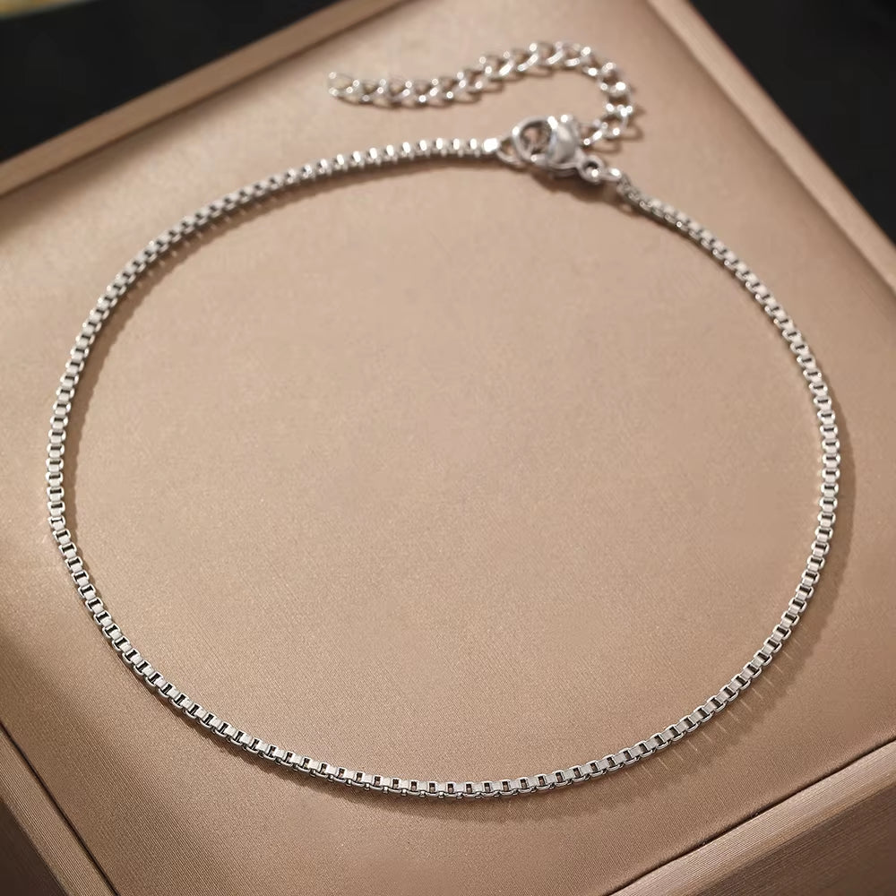 Stainless Steel Anklets Minimalist Popular Design Naked Chain Non-Fading High-Quality Anklet for Women Jewelry Everyday Wear New