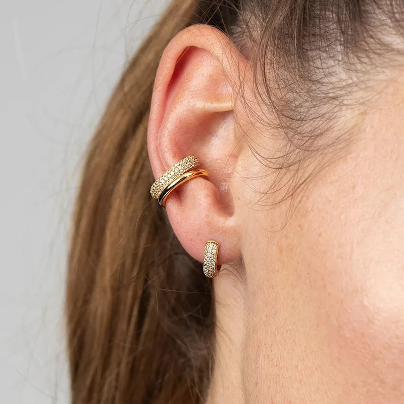 Korean Stainless Steel round Circle Small Hoop Earrings Women Multicolor Zircon Minimal Punk Cartilage Earring Piercing Jewelry