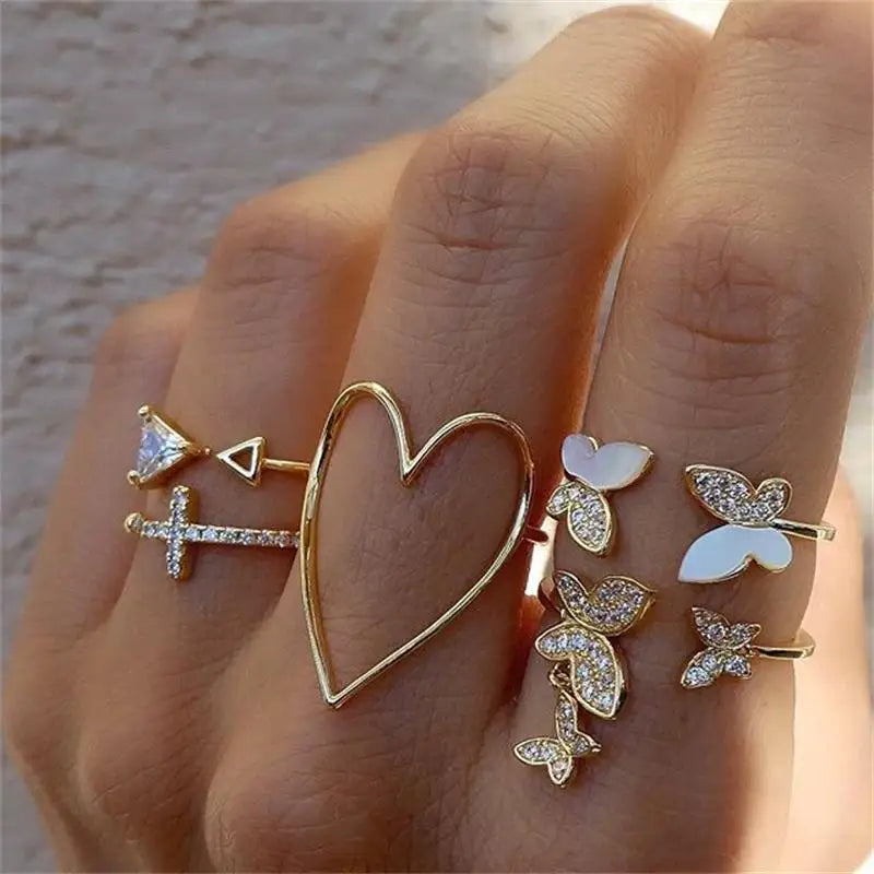 Fashion Silver Color Dancing Moving Butterfly Rings Dainty Insect Minimalist Rings for Women French Jewlery 2022 Trend Anillos