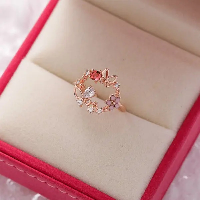 Fashion Silver Color Dancing Moving Butterfly Rings Dainty Insect Minimalist Rings for Women French Jewlery 2022 Trend Anillos