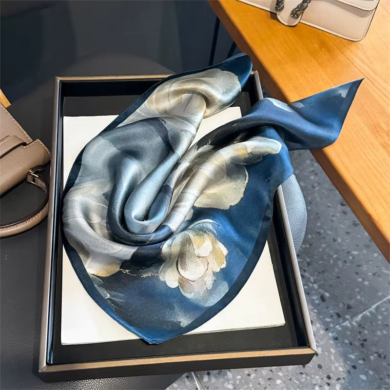 100 %Natural Silk Mulberry Scarf Women Fashion Neck Scarfs Office Lady Hair Foulard Kerchief Female Bandana Shawl Scarves