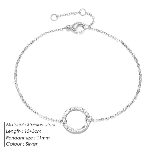 Emanco Women Trendy Thin 316 Stainless Steel Bracelet Minimalist Chain Bracelets for Women Adjustable Length Bracelet