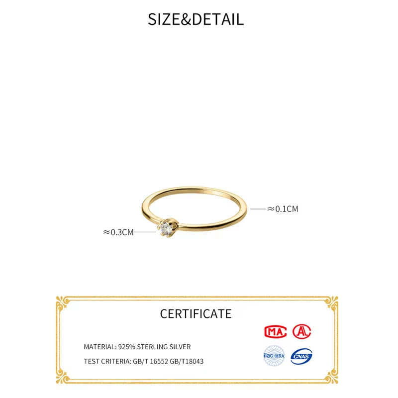 Women Ring 925 Sterling Silver Minimalist Rings for Women 925 Silver Fine in Jewerly Rings Woman Wedding Wish Inlay 40