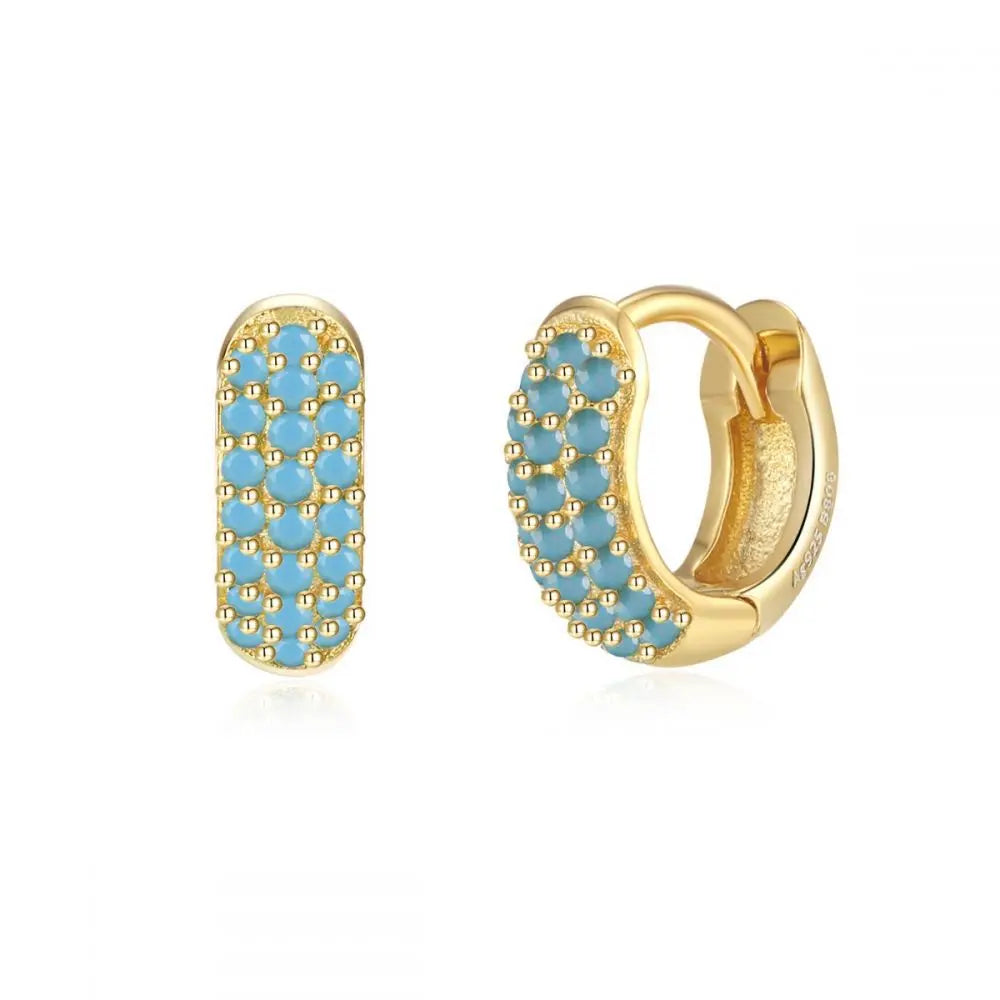Korean Stainless Steel round Circle Small Hoop Earrings Women Multicolor Zircon Minimal Punk Cartilage Earring Piercing Jewelry