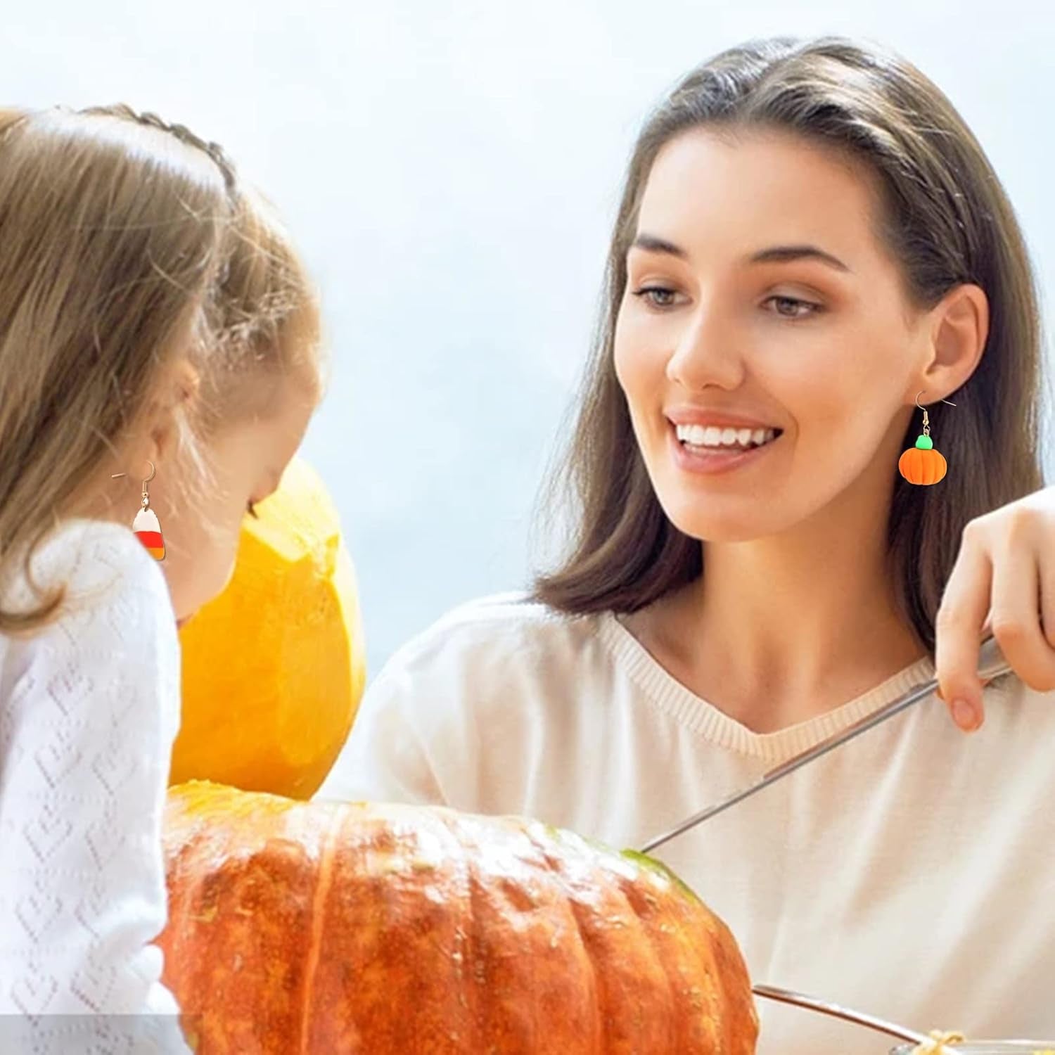 Thanksgiving Fall Earrings for Women Cute Maple Leaf Candy Corn Turkey Pumpkin Earrings Set Autumn Thanksgiving Party Costumes Holiday Jewelry Gifts