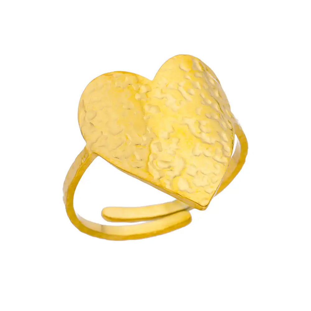 Minimalist Texture Stainless Steel Geometric Rings for Women Gold Color Opening Couple Ring Aesthetic Wedding Christmas Jewelry