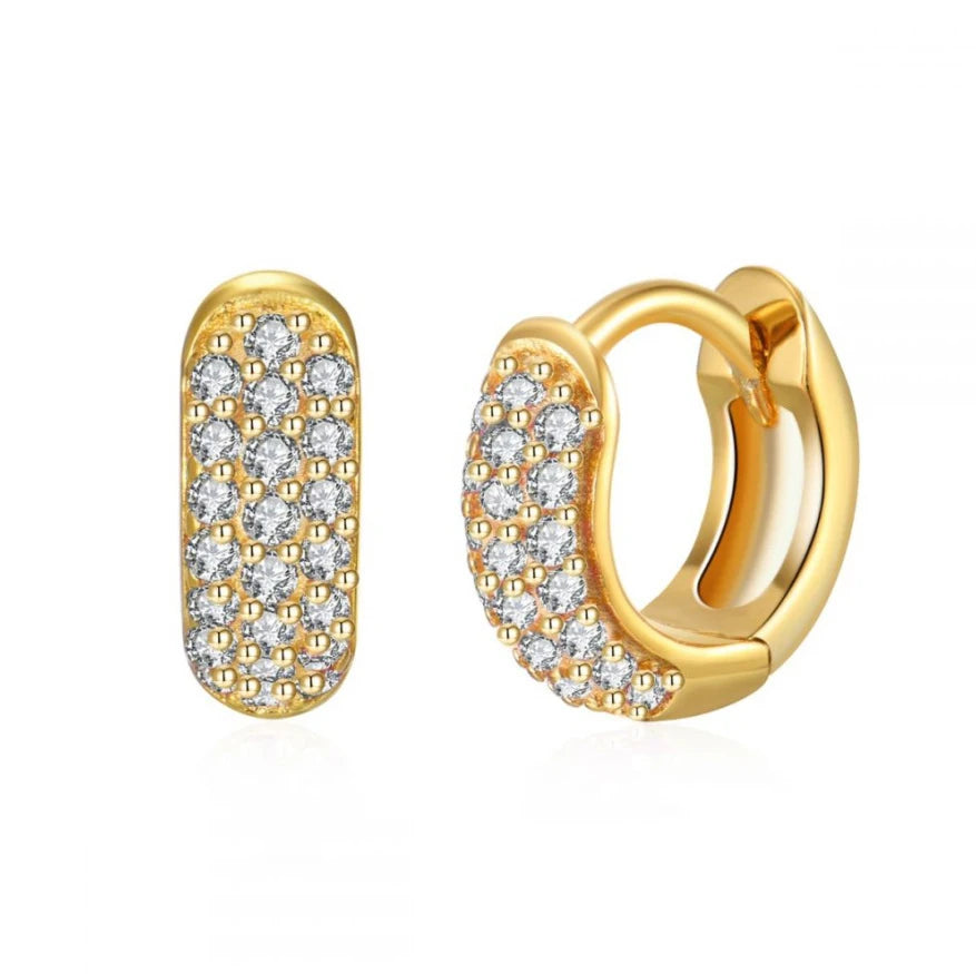 Korean Stainless Steel round Circle Small Hoop Earrings Women Multicolor Zircon Minimal Punk Cartilage Earring Piercing Jewelry