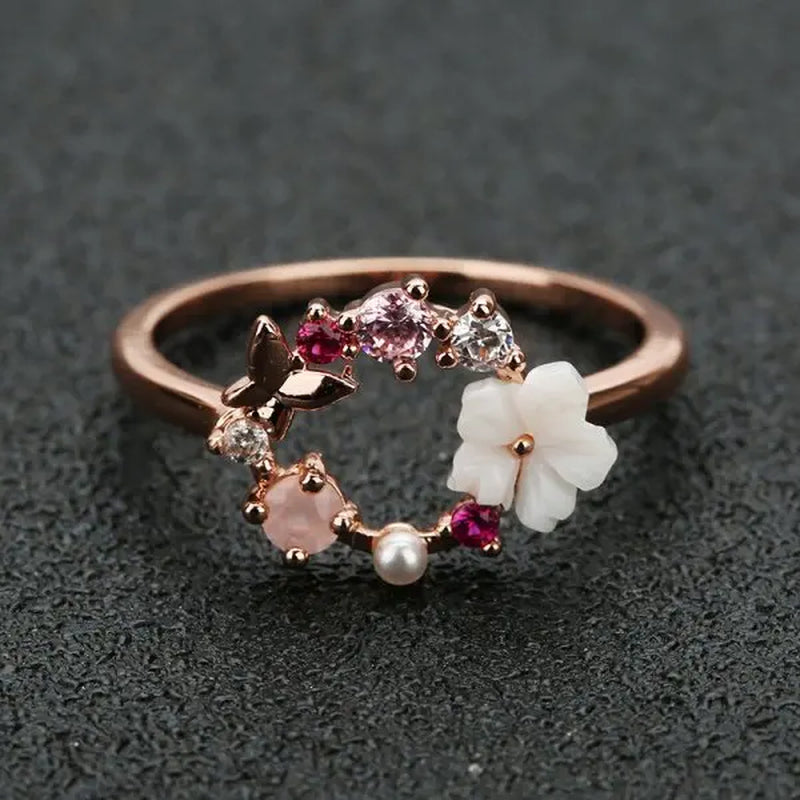 Fashion Silver Color Dancing Moving Butterfly Rings Dainty Insect Minimalist Rings for Women French Jewlery 2022 Trend Anillos