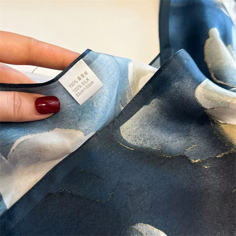 100 %Natural Silk Mulberry Scarf Women Fashion Neck Scarfs Office Lady Hair Foulard Kerchief Female Bandana Shawl Scarves